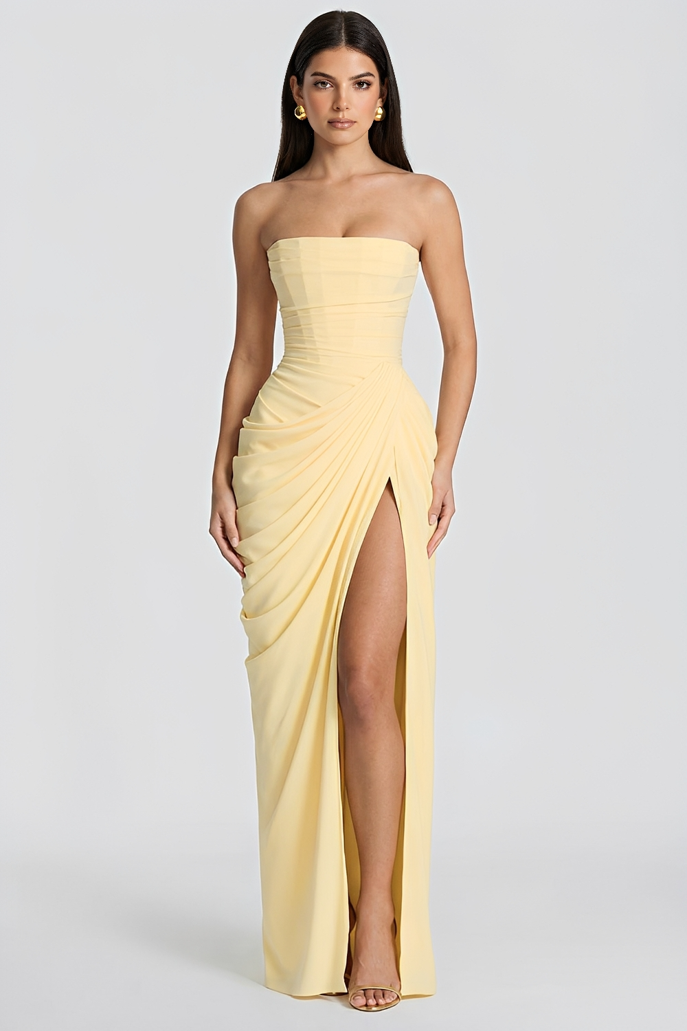 Vestido Longo Bustier Bianca - Amarelo