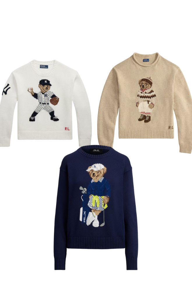 Kit Suéter Ralph Lauren Polo Bear | 3 Modelos por R$1999,00