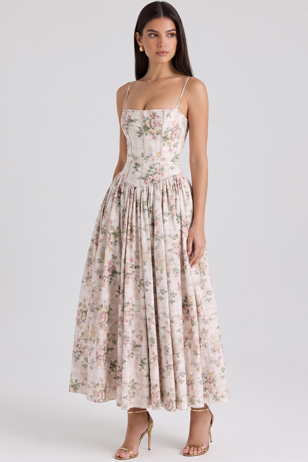 Vestido Modelador Camille - Branco Floral