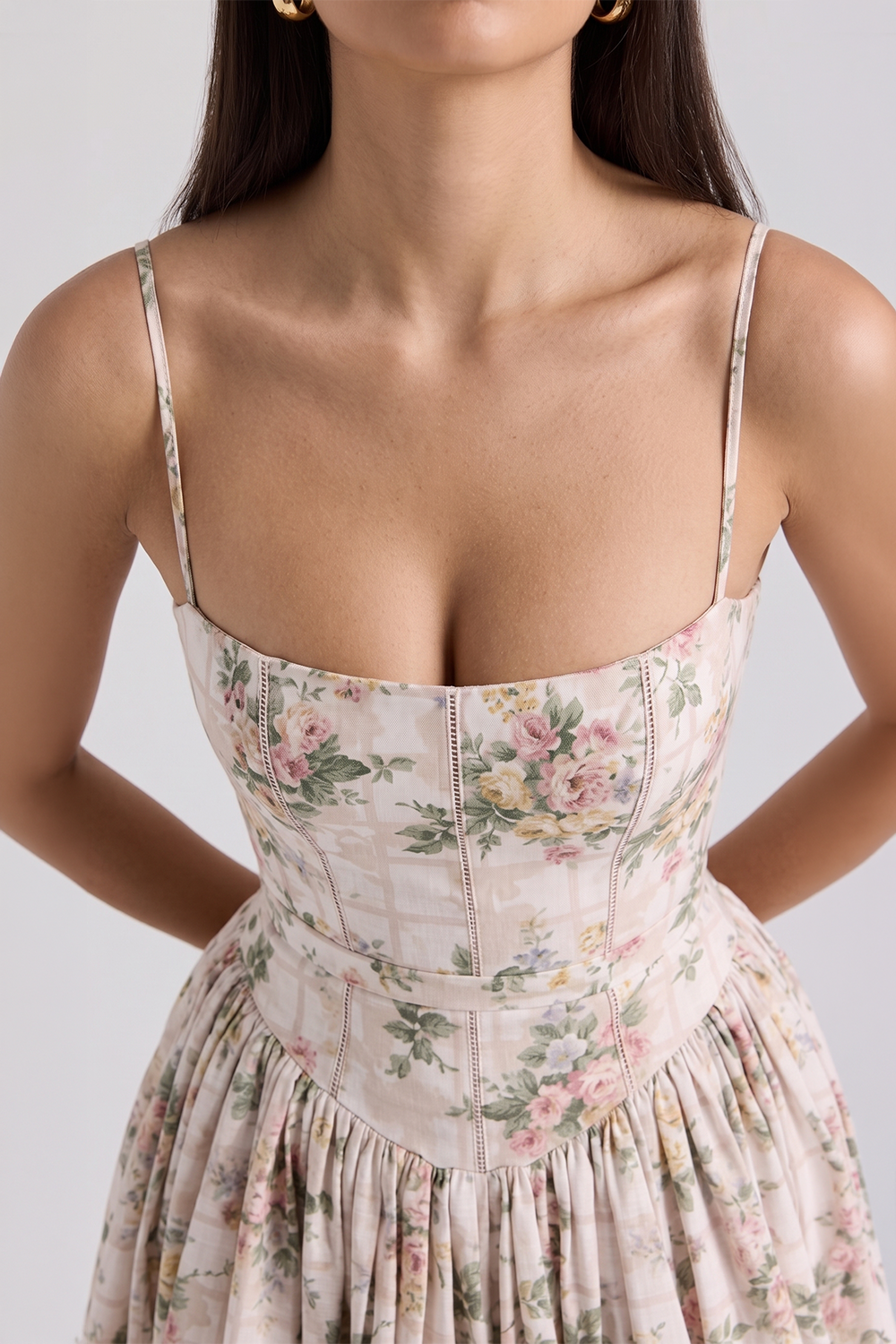 Vestido Modelador Camille - Branco Floral