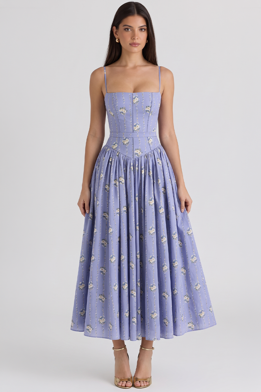 Vestido Modelador Camille - Branco Floral