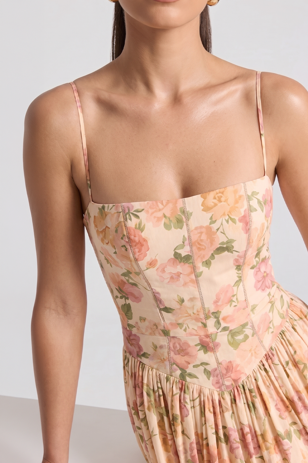 Vestido Modelador Camille - Branco Floral