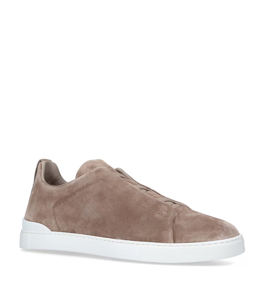 Tenis Zegna Triple Stitch Camurça