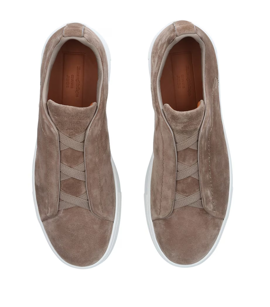 Tenis Zegna Triple Stitch Camurça