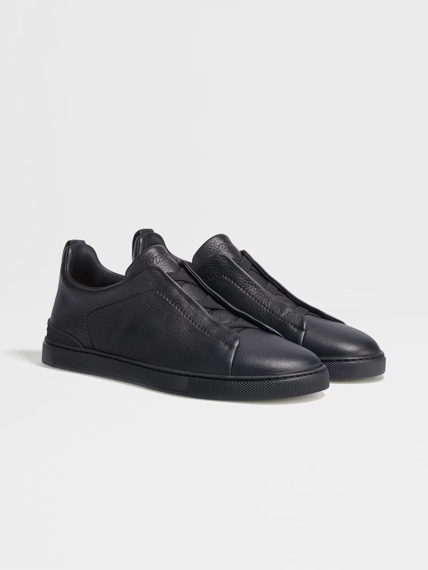 Tenis Zegna Triple Stitch Couro