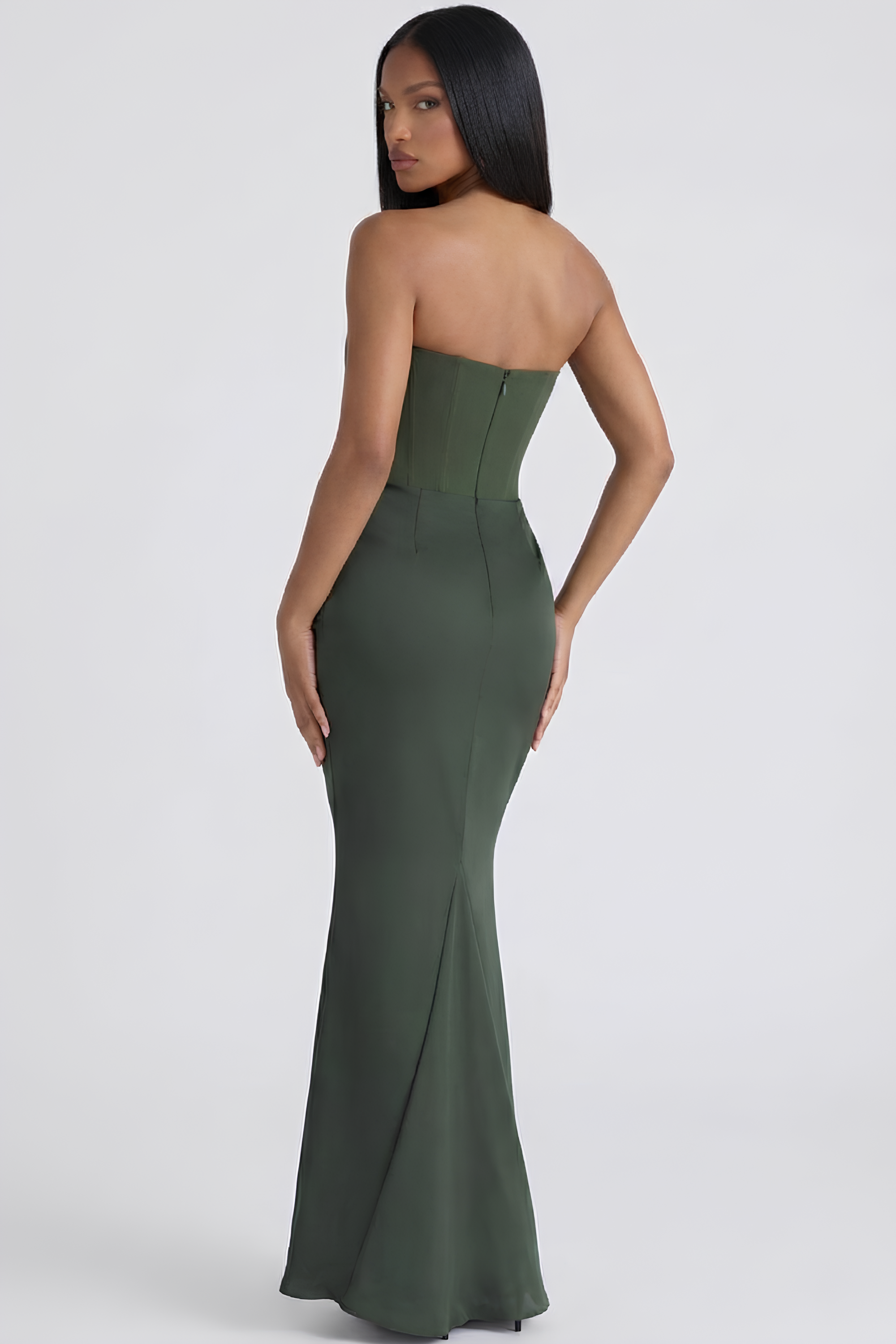 Vestido Longo Modelador Elsa - Verde Musgo