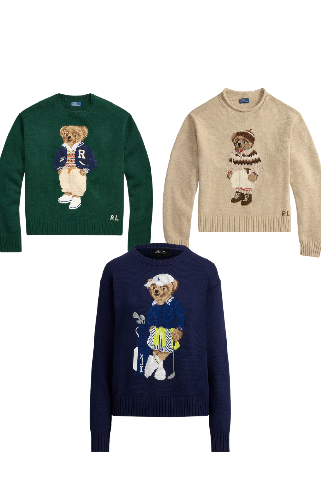 Kit Suéter Ralph Lauren Polo Bear | 3 Modelos por R$1999,00