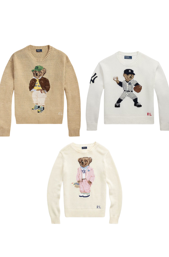 Kit Suéter Ralph Lauren Polo Bear | 3 Modelos por R$1999,00