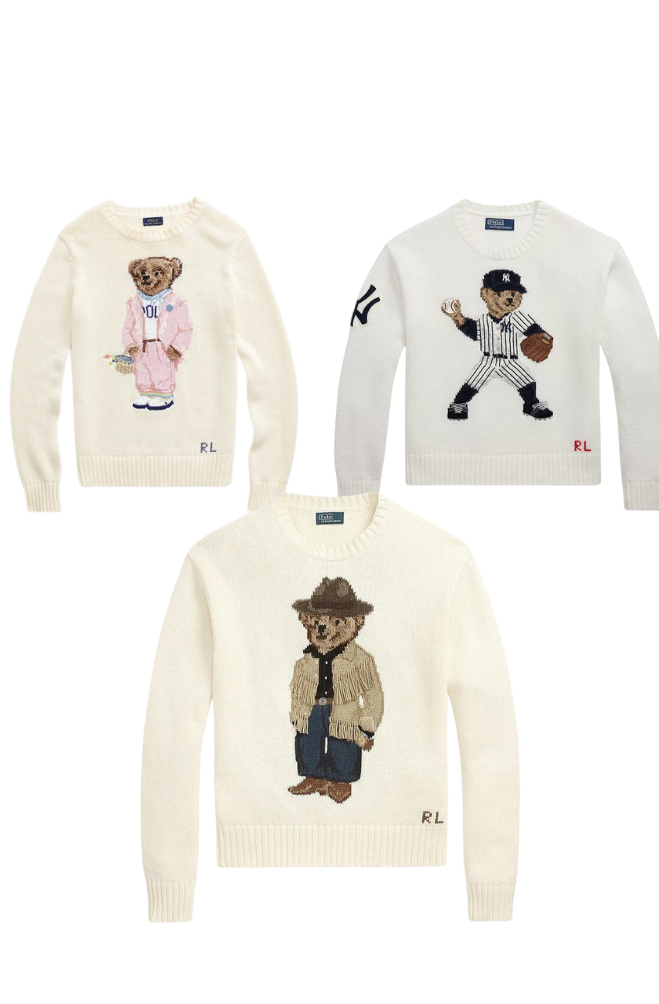 Kit Suéter Ralph Lauren Polo Bear | 3 Modelos por R$1999,00