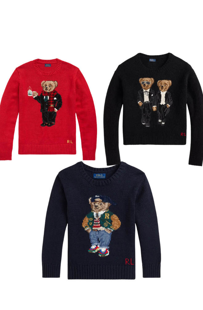 Kit Suéter Ralph Lauren Polo Bear | 3 Modelos por R$1999,00