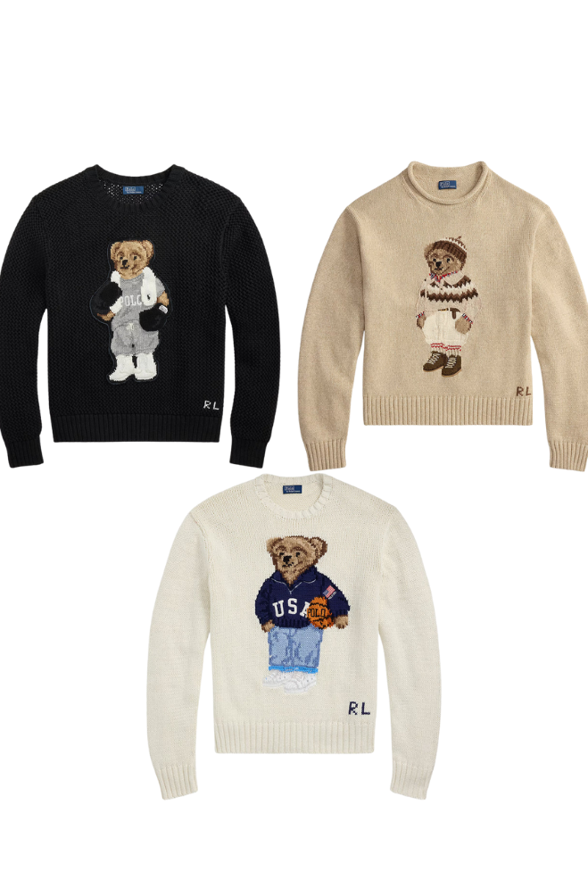 Kit Suéter Ralph Lauren Polo Bear | 3 Modelos por R$1999,00
