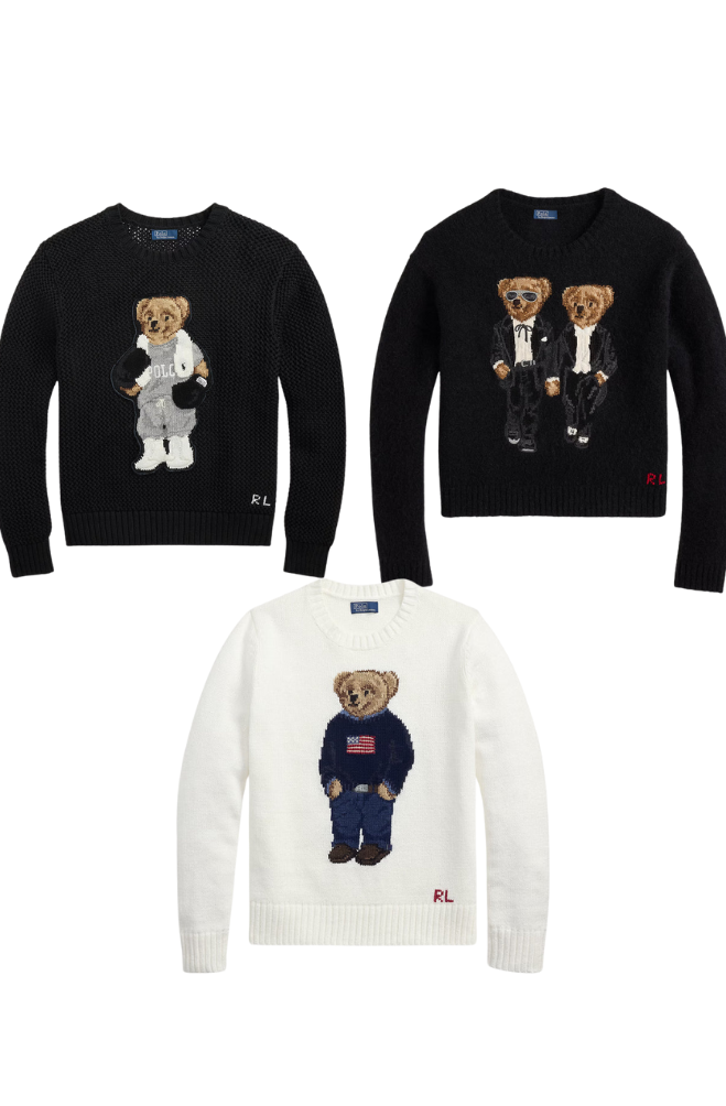 Kit Suéter Ralph Lauren Polo Bear | 3 Modelos por R$1999,00