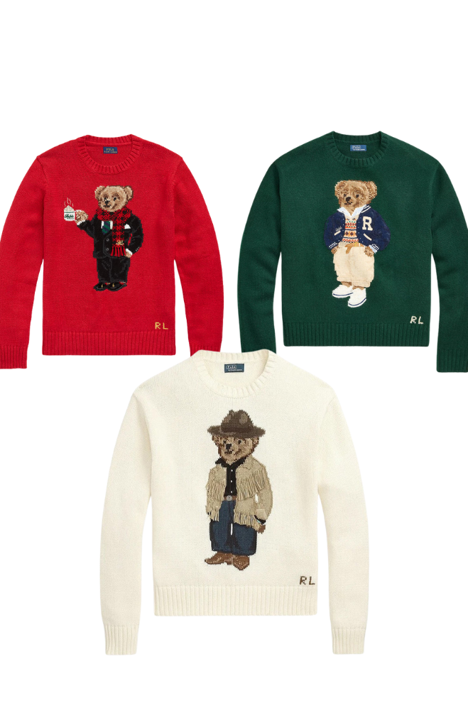 Kit Suéter Ralph Lauren Polo Bear | 3 Modelos por R$1999,00