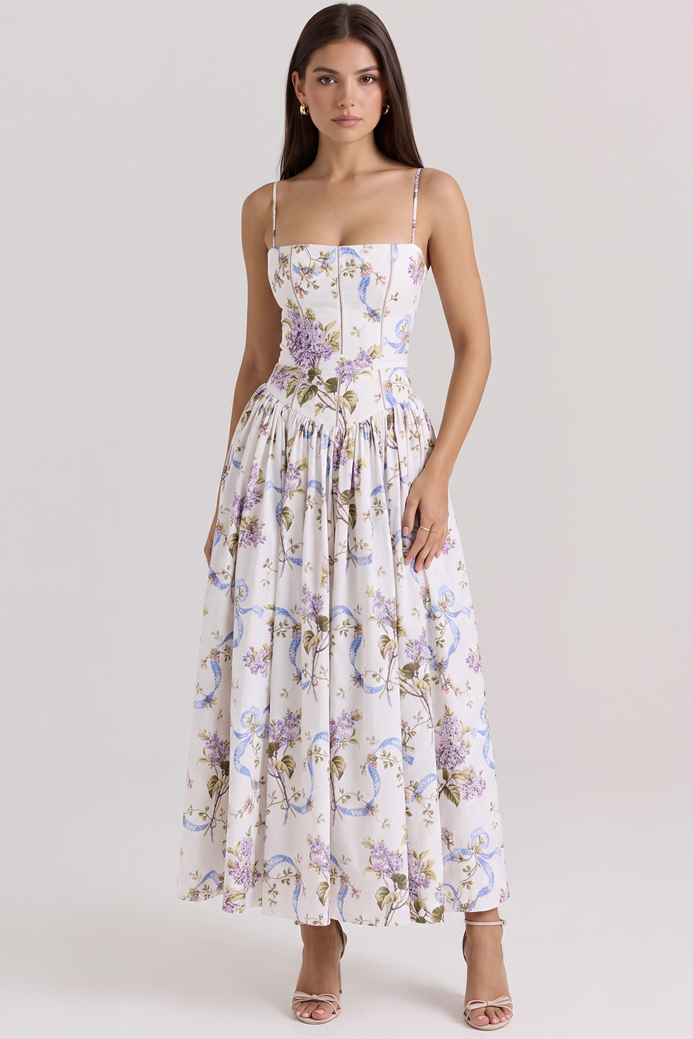 Vestido Modelador Camille - Azul Floral