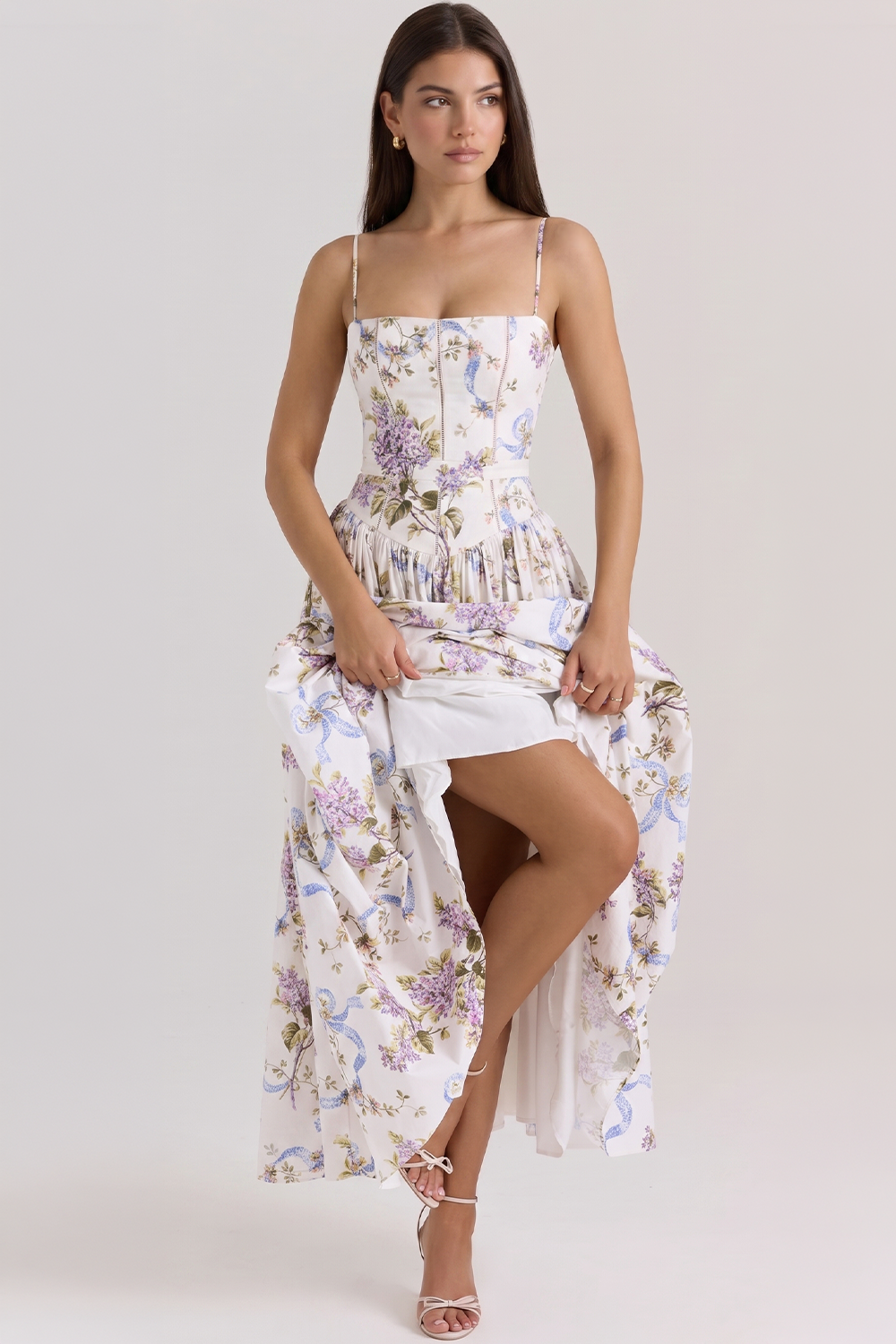 Vestido Modelador Camille - Branco Floral
