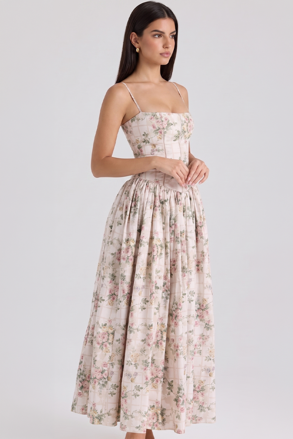 Vestido Modelador Camille - Branco Floral