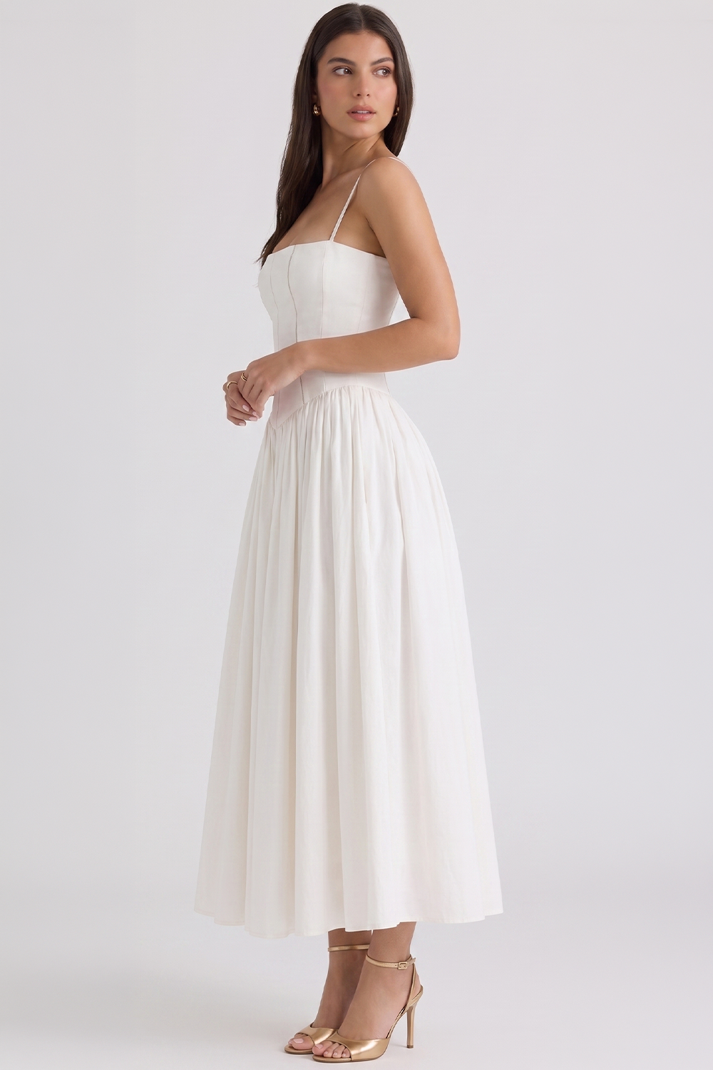 Vestido Modelador Camille - Branco Floral