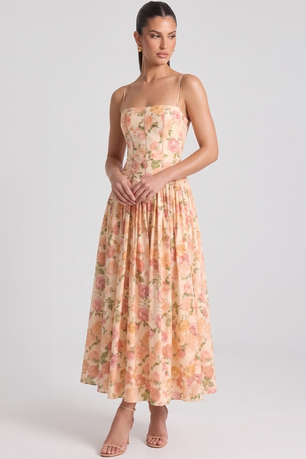 Vestido Modelador Camille - Branco Floral
