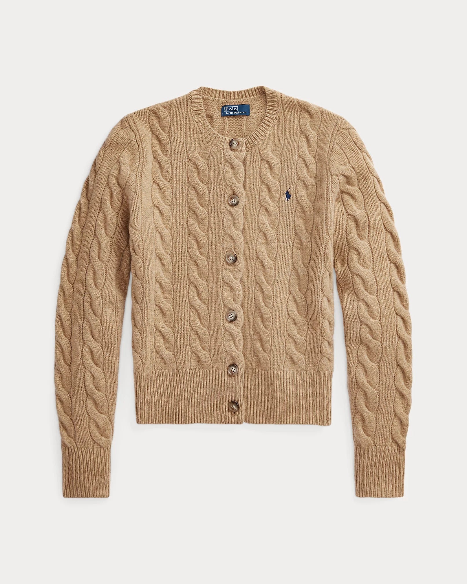 Cardigan de Lã e Cashmere em Tricô Trançado
