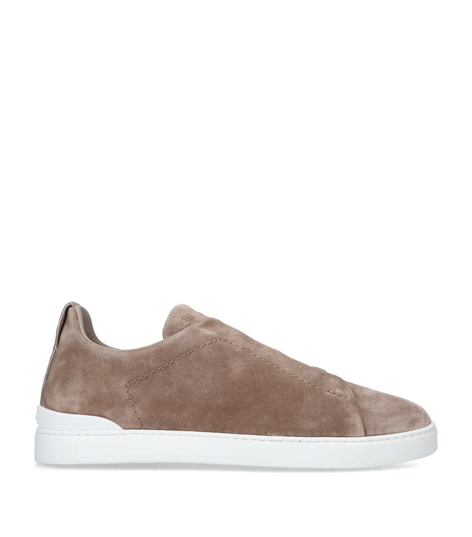 Tenis Zegna Triple Stitch Camurça