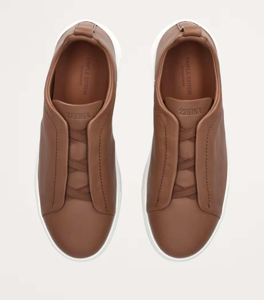 Tenis Zegna Triple Stitch Couro