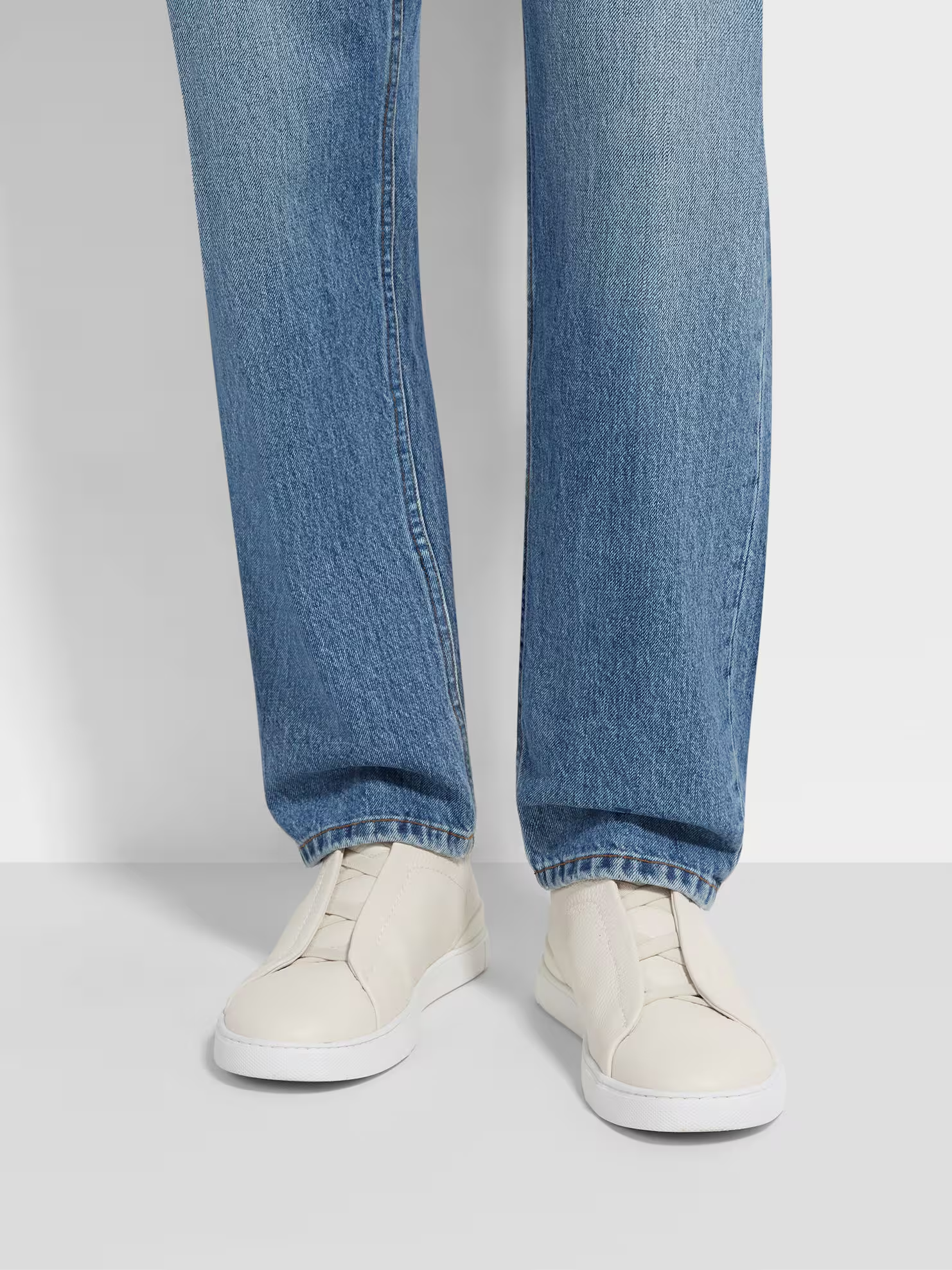 Tenis Zegna Triple Stitch Couro